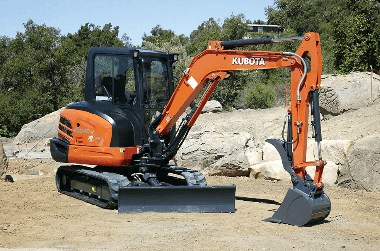KX040 Excavator staged