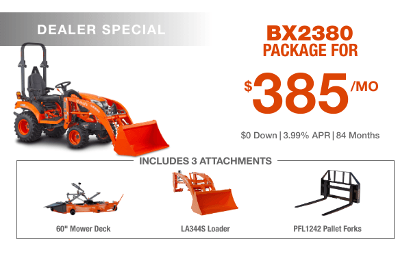 bx2380 tractor package