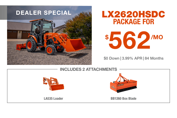 lx2620 tractor package